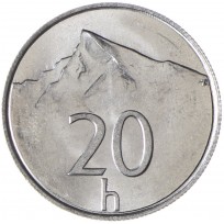 Монета Словакия 20 геллеров 1996