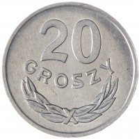 Монета Польша 20 грошей 1985