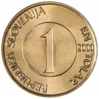 Монета Словения 1 толар 2000
