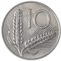 Италия 10 лир 1998