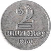 Бразилия 2 крузейро 1960