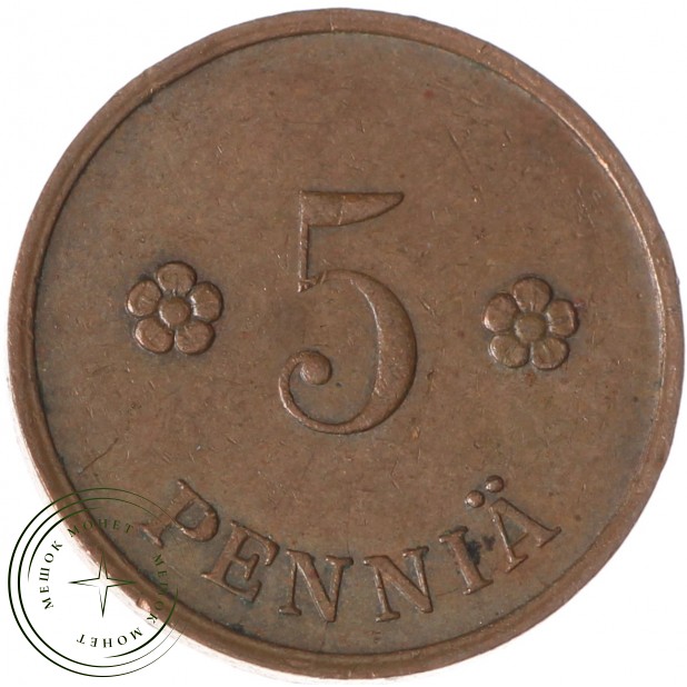Финляндия 5 пенни 1938