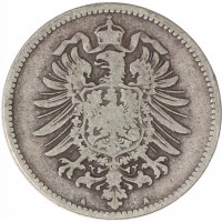 Монета Германия 1 марка 1876 A