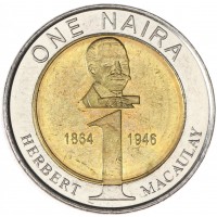 Монета Нигерия 1 найра 2006