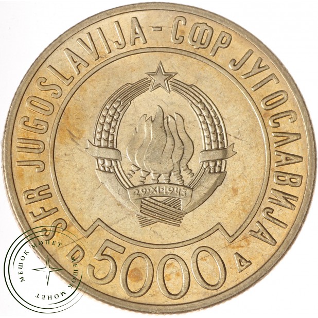 Югославия 5000 динаров 1989 Саммит неприсоединившихся стран