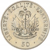 Монета Гаити 50 сантимов 1991