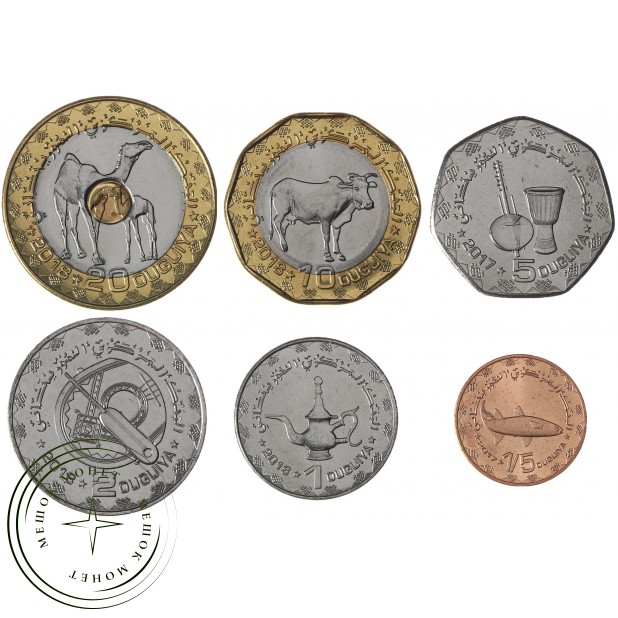 Мавритания полный набор 6 монет 2017 - 2018