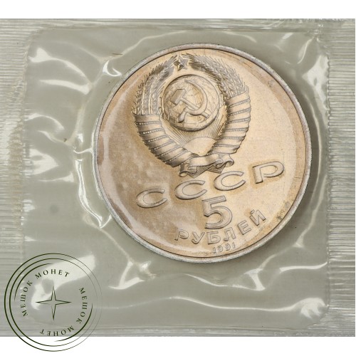 5 рублей 1991 Госбанк UNC (в запайке) — 937037904
