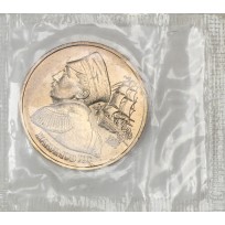 Монета 1 рубль 1992 Нахимов (в запайке) UNC