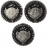 Палау набор 3 монеты 1 доллар 2007 Морские обитатели - Морская звезда, Наутилус и Морской конек