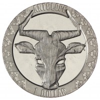 Монета Сьерра-Леоне 1 доллар 2022 Дикая пятерка - Антилопа