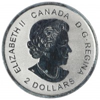 Монета Канада 2 доллара 2017 Год петуха - Восточный календарь