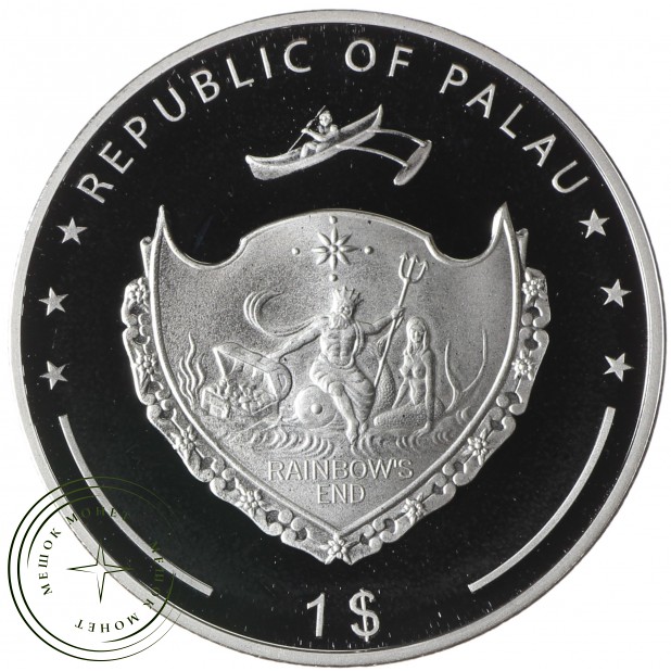 Палау 1 доллар 2008 Дикая природа Тихого океана - Графиум Агамемнон