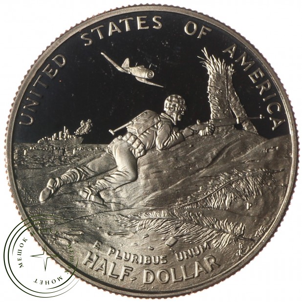 США 1/2 доллара 1993 50 лет победы во Второй Мировой войне