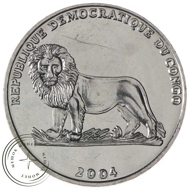 Конго - ДРК набор 4 монеты 1 франк 2004 25 лет правления Иоанна Павла II