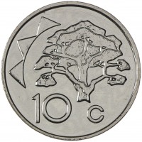 Монета Намибия 10 центов 2022