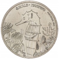 Монета Португалия 5 евро 2021 Морской конек