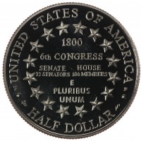 США 1/2 доллара 2001 Центр посещения Капитолия PROOF