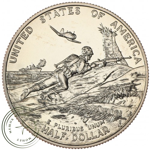 США 1/2 доллара 1993 50 лет победы во Второй Мировой войне UNC — 937038192
