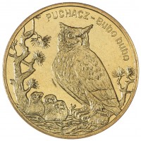Польша 2 злотых 2005 Филин
