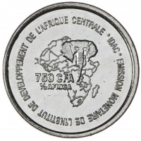 Камерун 750 франков 2005 Пигмеи