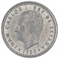 Монета Испания 1 песета 1988