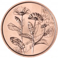 Монета Австрия 10 евро 2022 Язык цветов - Бархатцы