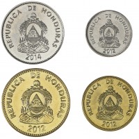 Гондурас набор 4 монеты 5, 10, 20 и 50 сентаво 2012-2014
