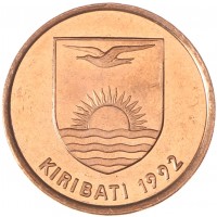 Монета Кирибати 1 цент 1992
