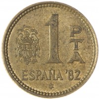 Монета Испания 1 песета 1980
