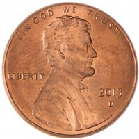 США 1 цент 2013 D