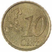 Монета Испания 10 евроцентов 2003