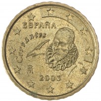 Монета Испания 10 евроцентов 2003