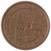 Монета Испания 5 евроцентов 2005