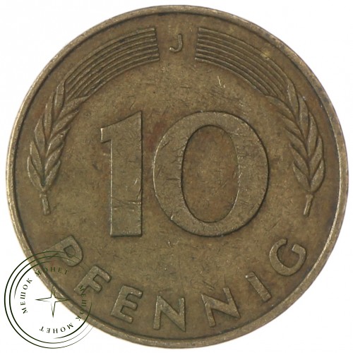 Германия 10 пфеннигов 1976 J — 937038351
