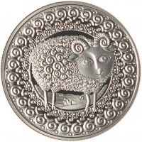 Монета Беларусь 1 рубль 2009 Овен (Знаки зодиака)