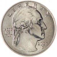 Монета США 25 центов 2023 Элеонора Рузвельт
