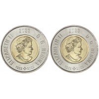 Канада набор 2 монеты 2 доллара 2023 День коренных жителей Канады