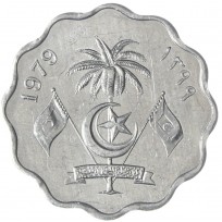 Монета Мальдивы 10 лари 1979