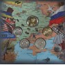 Годовой набор 4 монеты 2023 и жетон в буклете -  На заре глобальных перемен