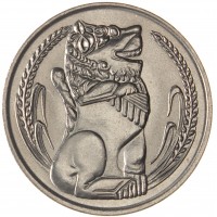 Монета Сингапур 1 доллар 1975