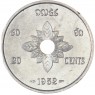 Лаос 20 сантимов 1952