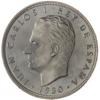 Монета Испания 100 песет 1980 Чемпионат мира по футболу 1982 в Испании