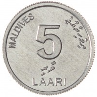 Монета Мальдивы 5 лари 2012