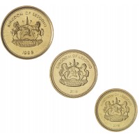 Лесото набор 3 монеты 10, 20 и 50 лисенте 1998 - 2018