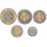 Мексика набор монет 50 сентаво и 1, 2, 5, 10 песо 2016 - 2018