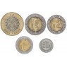 Мексика набор монет 50 сентаво и 1, 2, 5, 10 песо 2016 - 2018