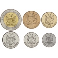 Намибия набор 6 монет 2000 - 2015