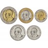 Кения набор 5 монет 50 центов и 1, 5, 10, 20 шиллингов 2005 - 2010