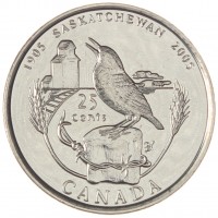 Канада 25 центов 2005 100 лет провинции Саскачеван